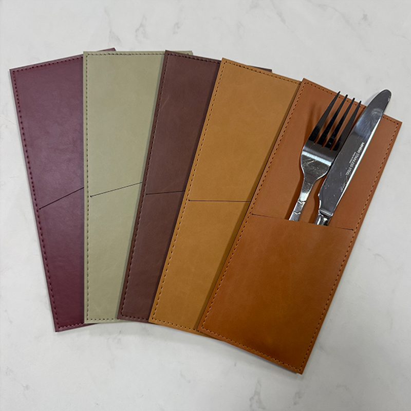 Laserable Leatherette Cutlery Holder