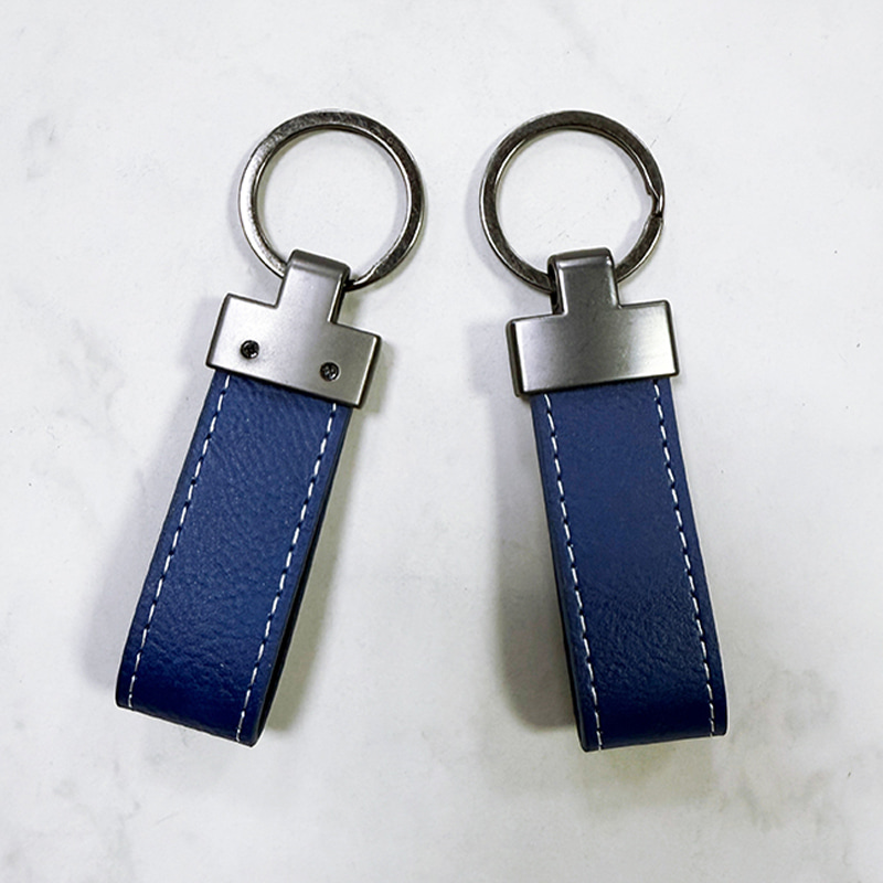 Laserable Leatherette Lanyard Keychain
