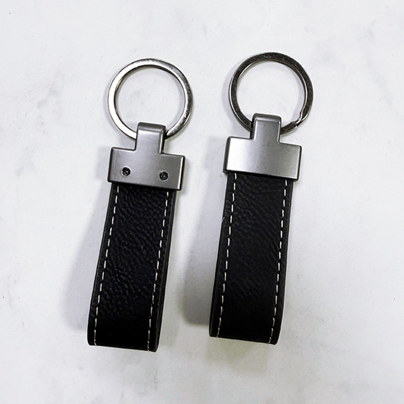 Laserable Leatherette Lanyard Keychain