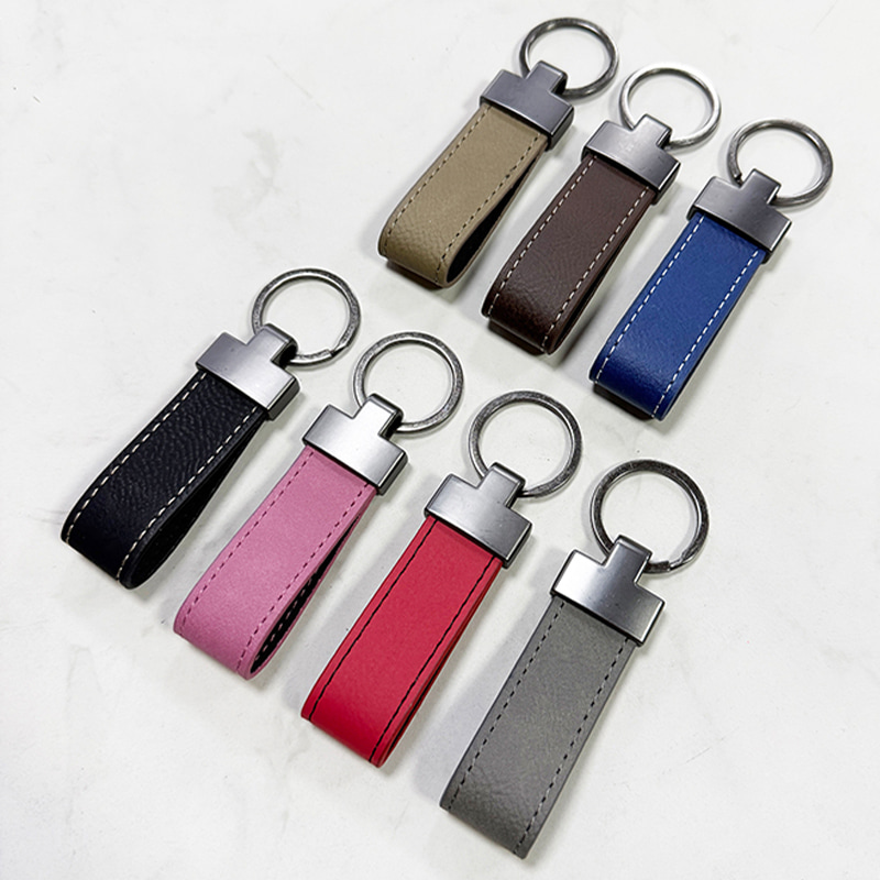 Laserable Leatherette Lanyard Keychain