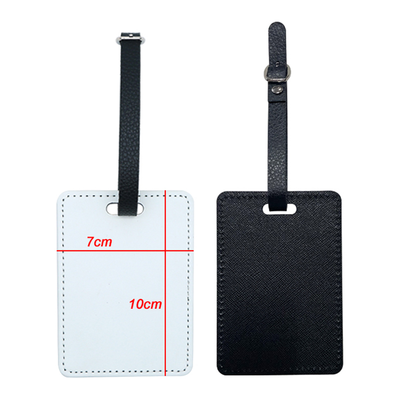Sublimation PU Leather Luggage Tag with Slot