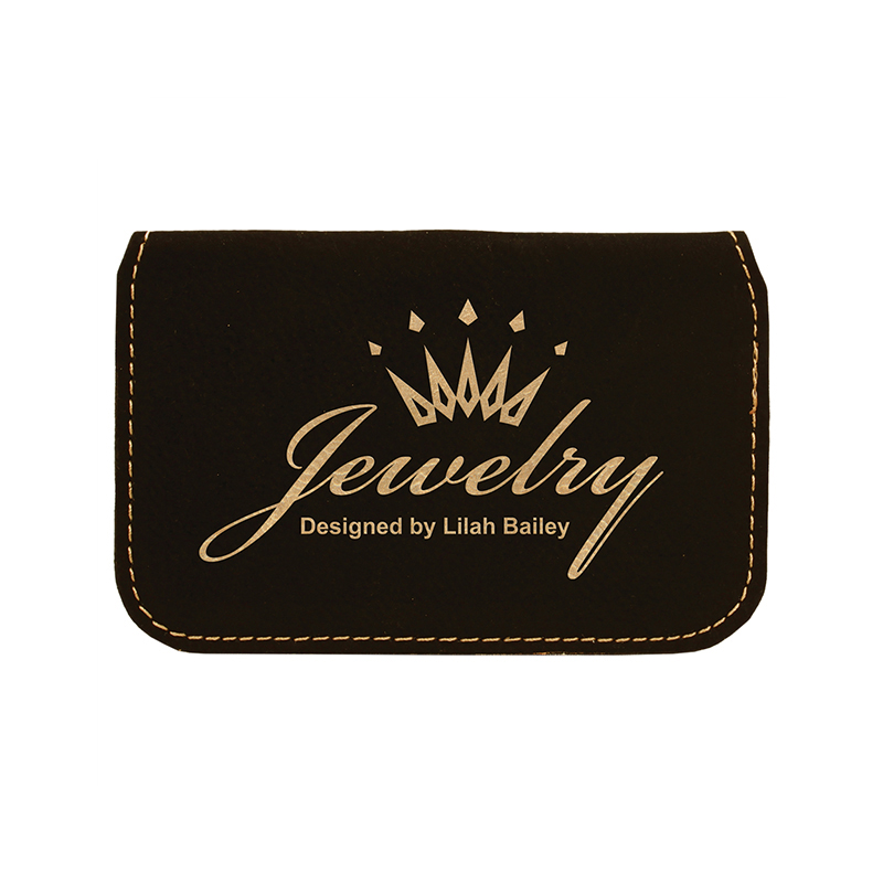 Laserable Leatherette Flexible Business Card Holder