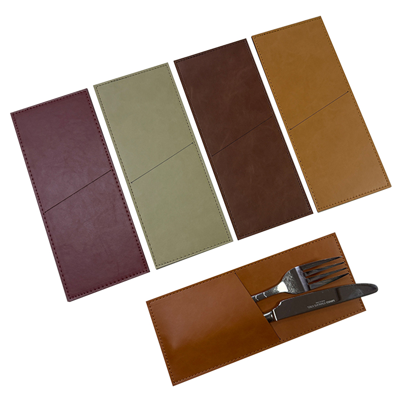 Laserable Leatherette Cutlery Holder
