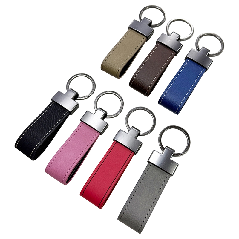 Laserable Leatherette Lanyard Keychain