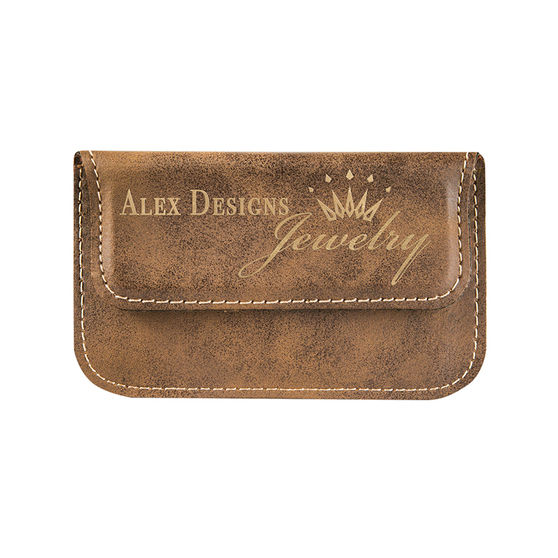 Laserable Leatherette Flexible Business Card Holder