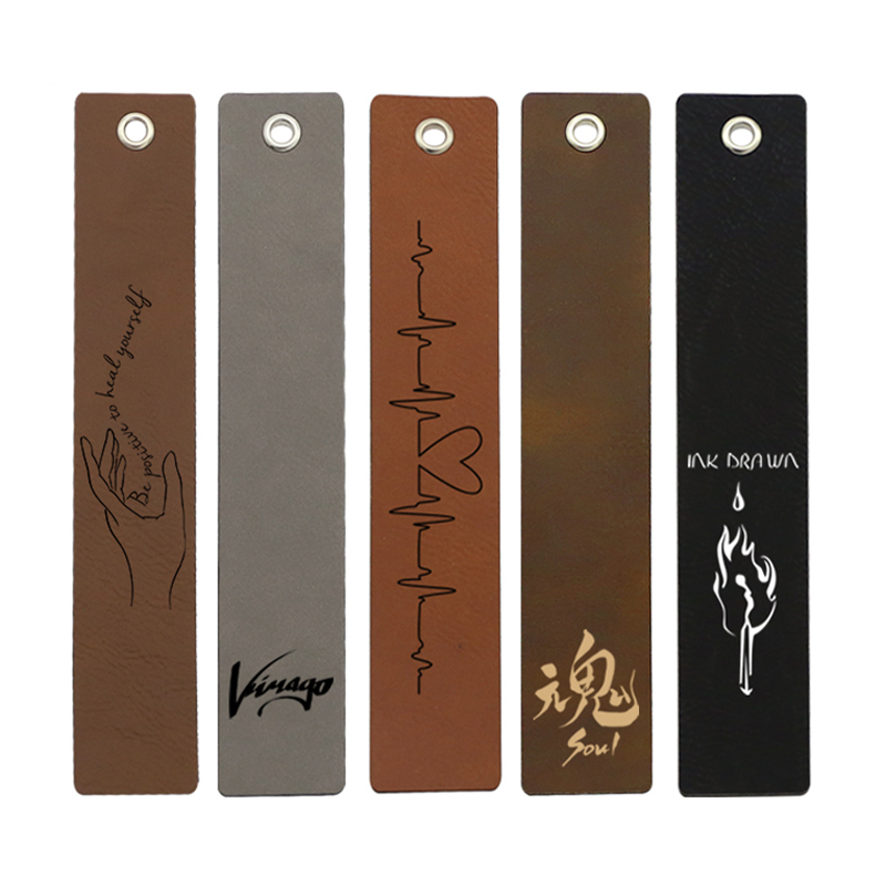 Laserable Leatherette Long Shape Bookmark