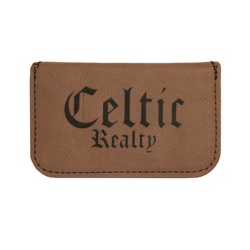 Laserable Leatherette Flexible Business Card Holder