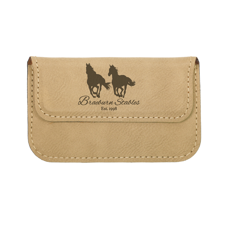 Laserable Leatherette Flexible Business Card Holder