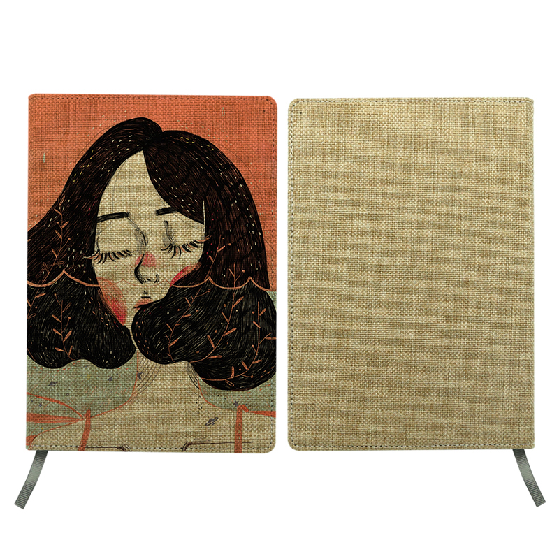 Sublimation Jute Changeable Notebook - A4 Size
