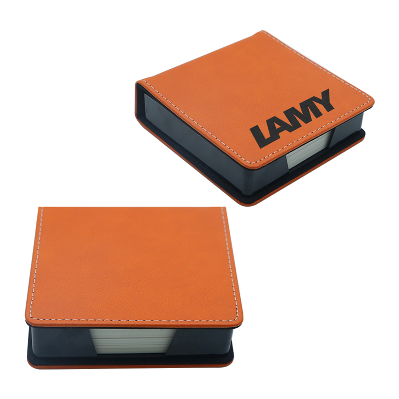 Laserable Leatherette Square Notepad Holder