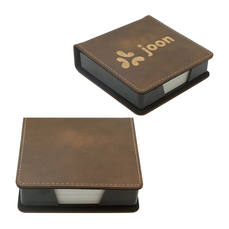 Laserable Leatherette Square Notepad Holder