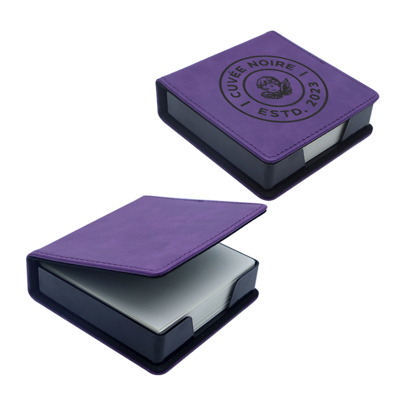 Laserable Leatherette Square Notepad Holder