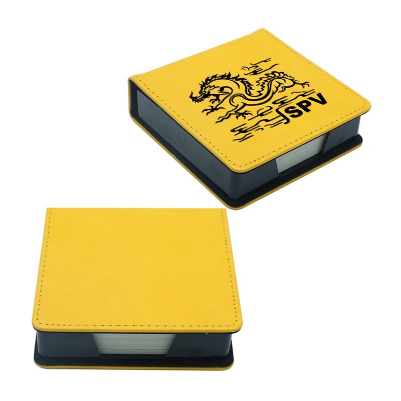 Laserable Leatherette Square Notepad Holder