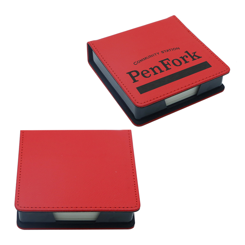 Laserable Leatherette Square Notepad Holder