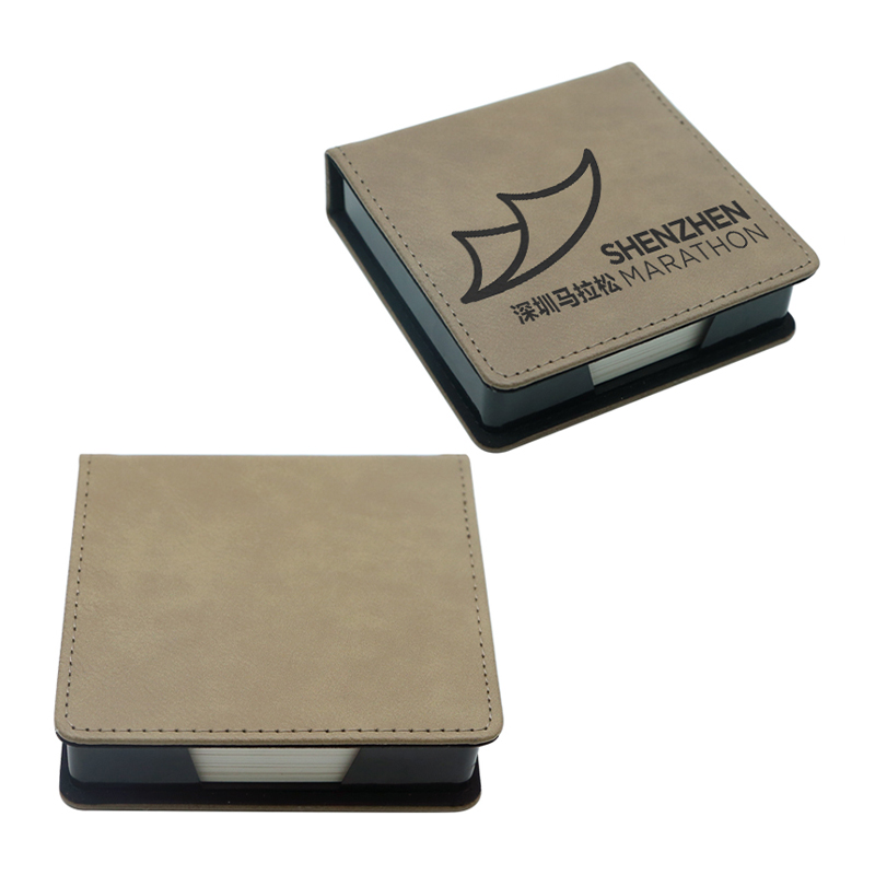 Laserable Leatherette Square Notepad Holder