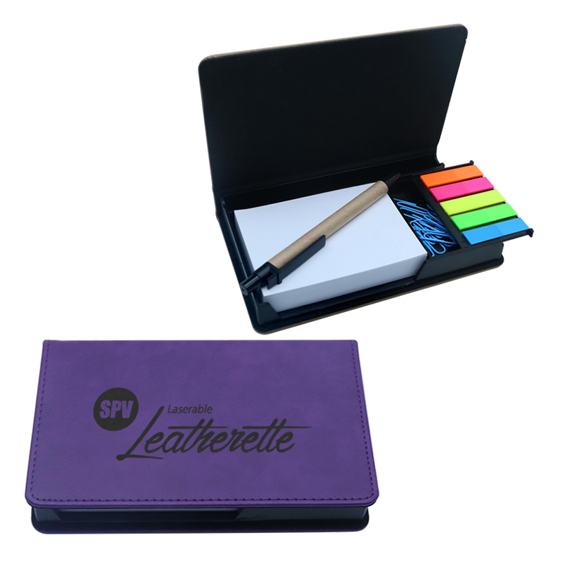 Laserable Leatherette Rectangle Notepad Holder