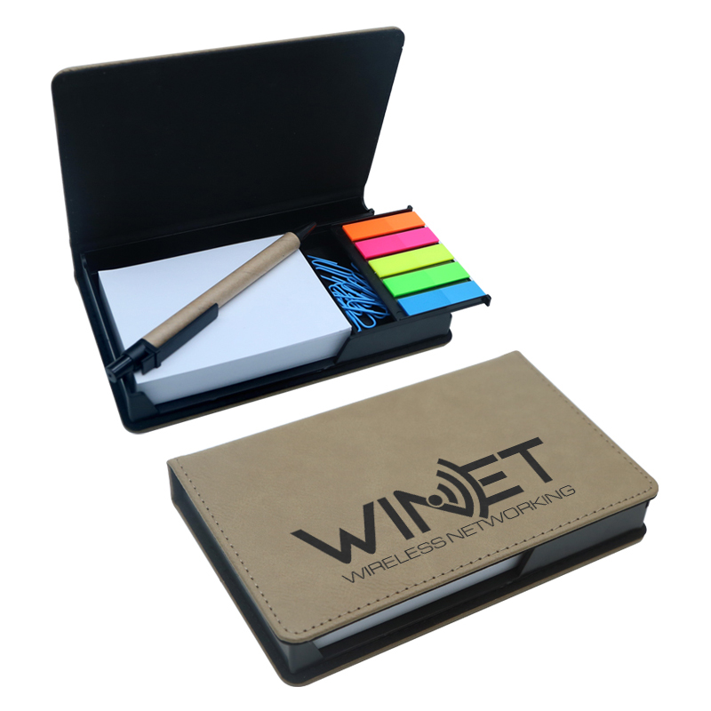Laserable Leatherette Rectangle Notepad Holder