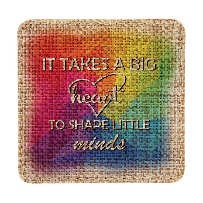 3' x 3' Square Burlap Sublimatable Patch with Adhesive