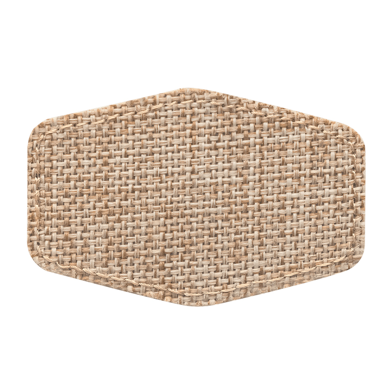 3' x 2' Burlap Hex Sublimatable Patch with Adhesive