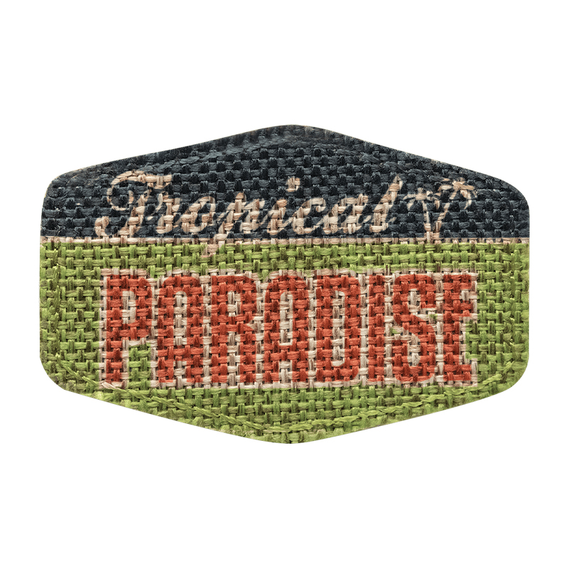 3' x 2' Burlap Hex Sublimatable Patch with Adhesive