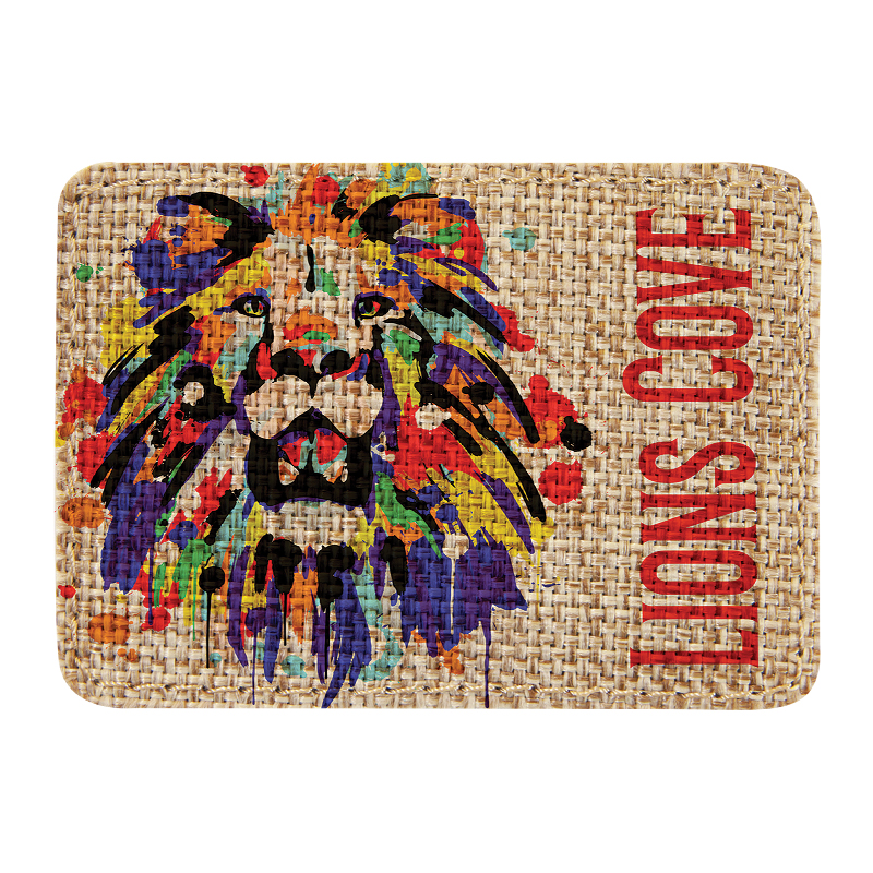 3 1/2' x 2 1/2' Burlap Rectangle Sublimatable Patch with Adhesive