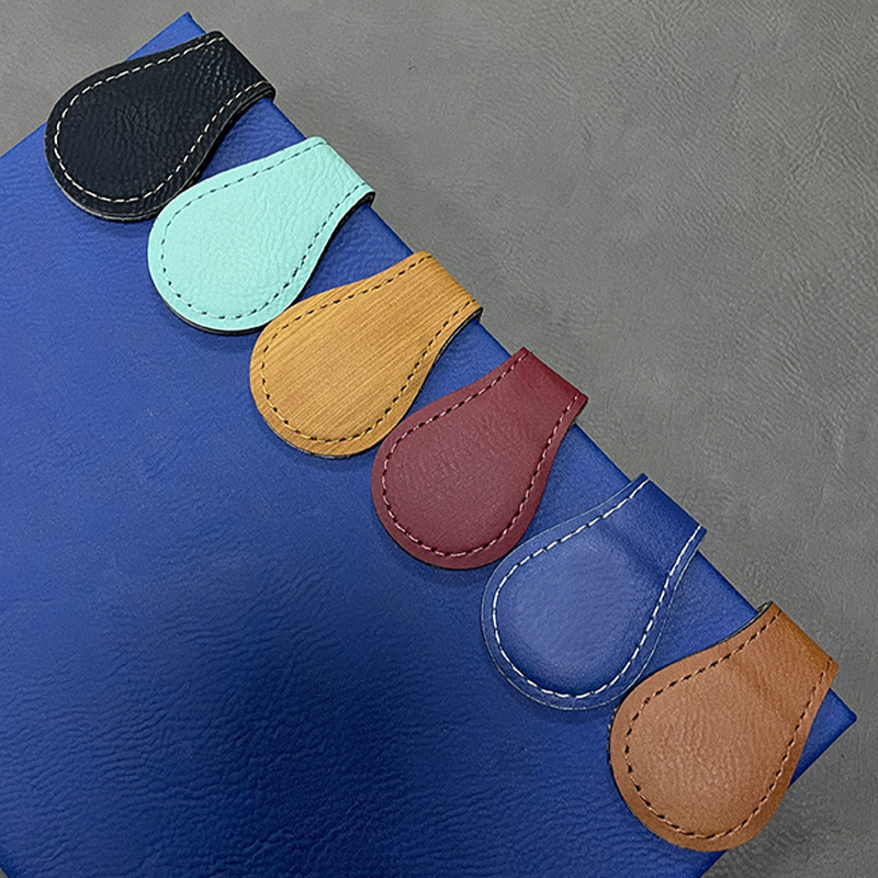 Laserable Leatherette Magnet Bookmark