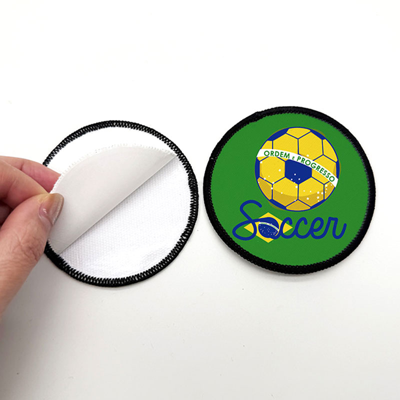 2 1/2' Round Sublimation Fabric Merrow  Patch with Adhesive