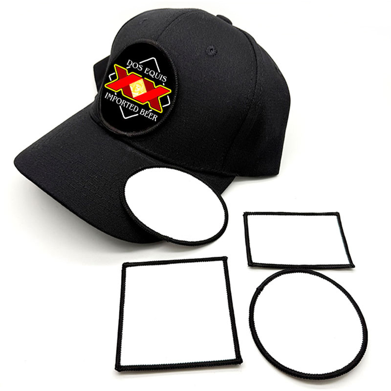 3' x 3' Square Sublimation Fabric Merrow  Patch with Adhesive