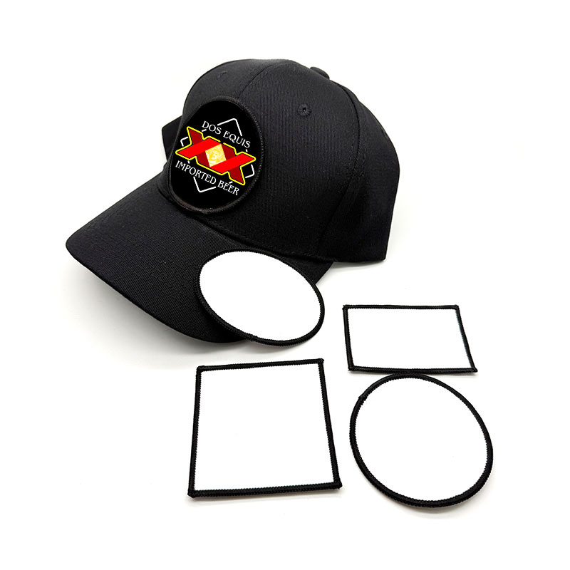 3' x 2' Rectangle Sublimation Fabric Merrow Patch with Adhesive