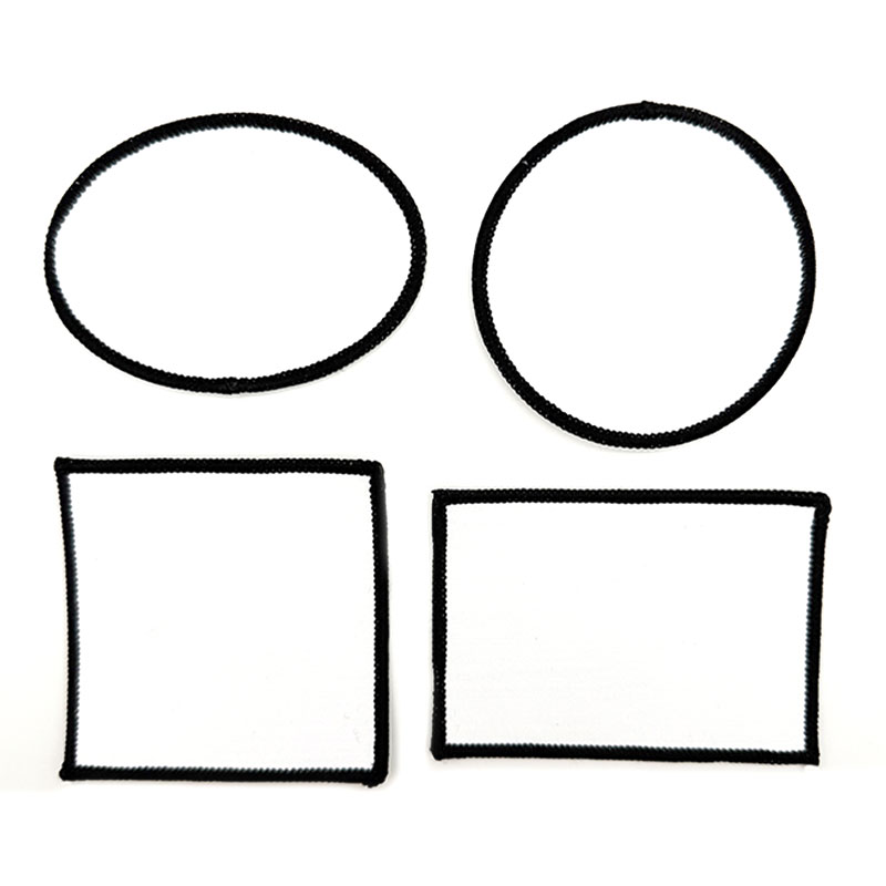 2 1/2' x 2 1/2' Square Sublimation Fabric Merrow  Patch with Adhesive