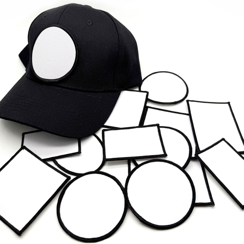 3 1/2' x 2 1/2' Oval Sublimation Fabric Merrow  Patch with Adhesive