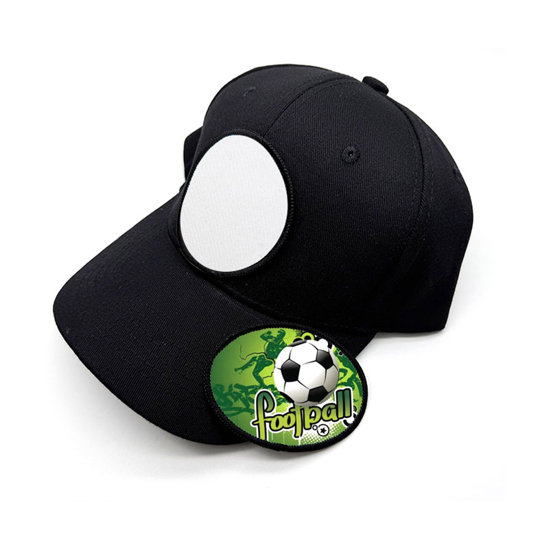 3 1/2' x 2 1/2' Oval Sublimation Fabric Merrow  Patch with Adhesive