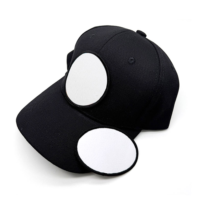 3' x 2'  Oval Sublimation Fabric Merrow  Patch with Adhesive