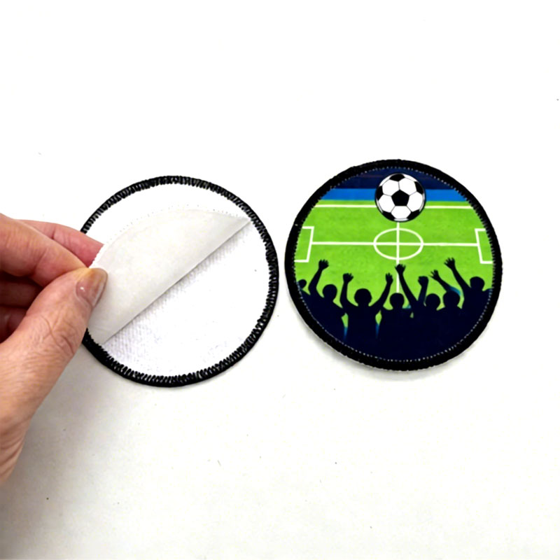 2 1/2' Round Sublimation Fabric Merrow  Patch with Adhesive
