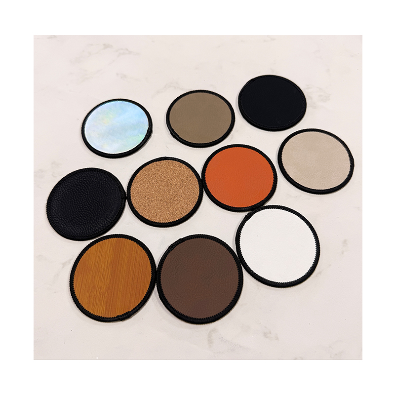 3' x 3' Square Laserable Leatherette Merrow Patch with Adhesive