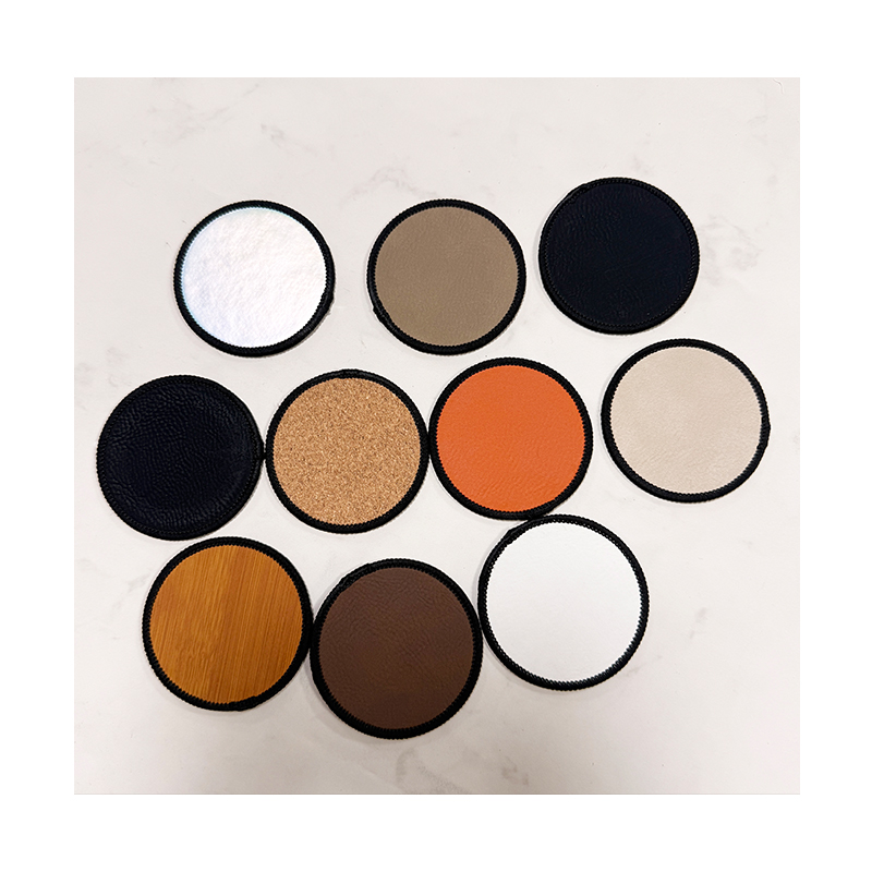 3' x 3' Square Laserable Leatherette Merrow Patch with Adhesive