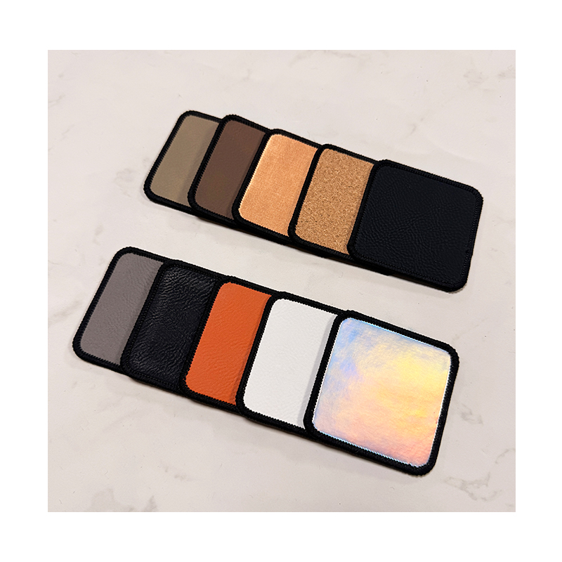 3' x 3' Square Laserable Leatherette Merrow Patch with Adhesive