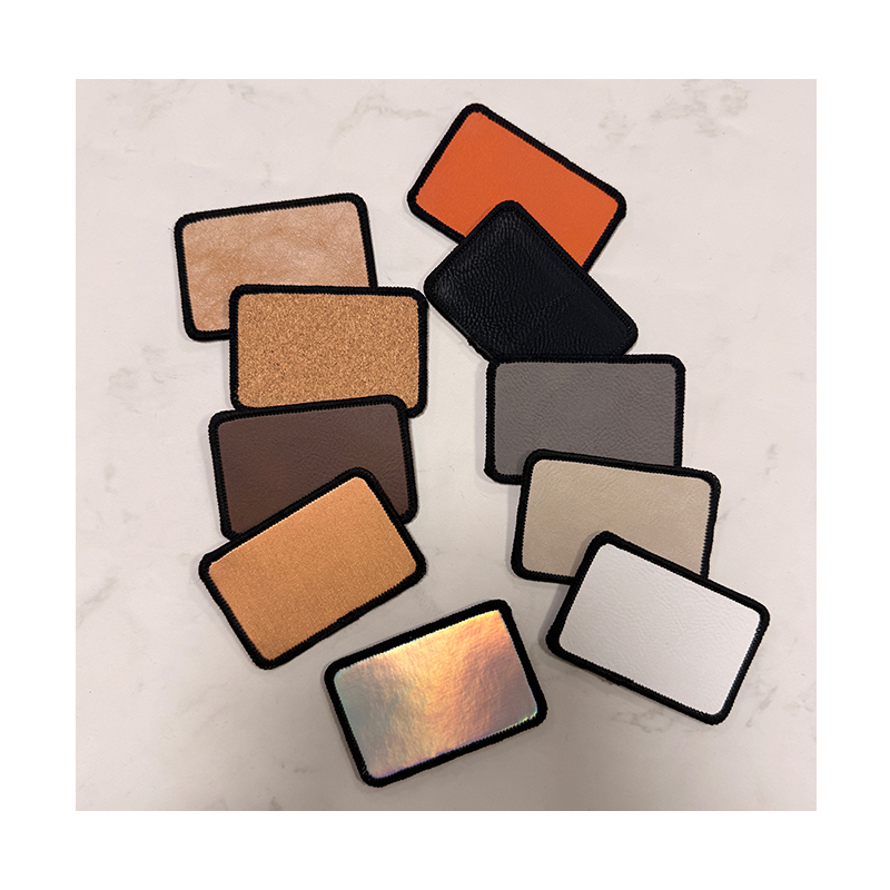 3' x 2' Rectangle Laserable Leatherette Merrow Patch with Adhesive