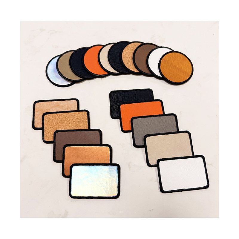 3' x 3' Square Laserable Leatherette Merrow Patch with Adhesive