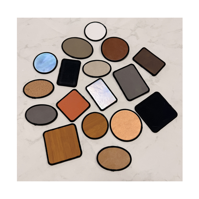 3' x 3' Square Laserable Leatherette Merrow Patch with Adhesive