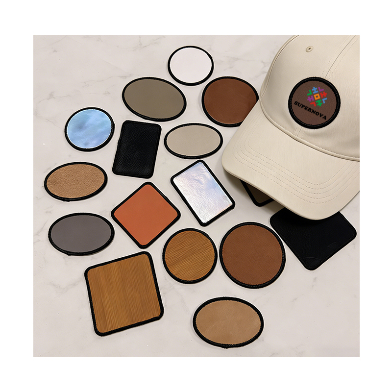 3' x 3' Square Laserable Leatherette Merrow Patch with Adhesive