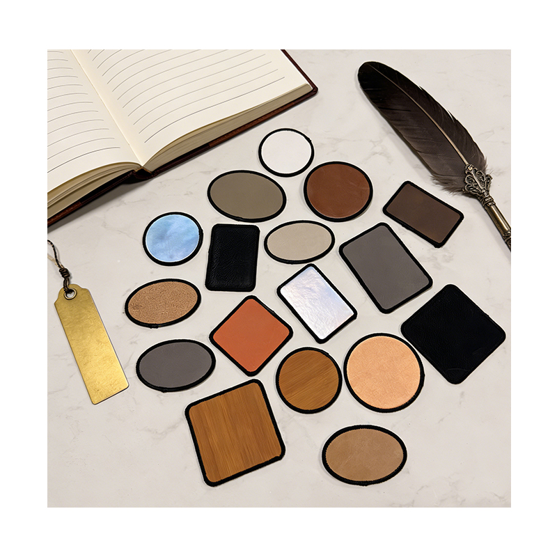 3' x 3' Square Laserable Leatherette Merrow Patch with Adhesive