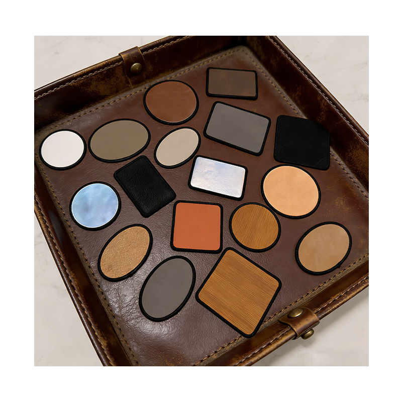 3' x 3' Square Laserable Leatherette Merrow Patch with Adhesive