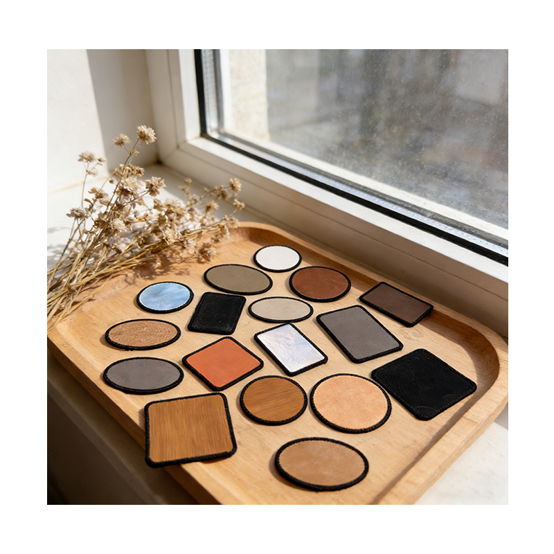 3' x 3' Square Laserable Leatherette Merrow Patch with Adhesive