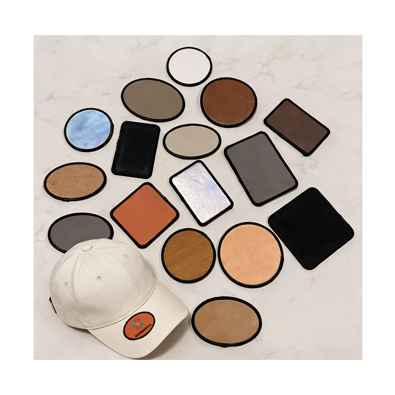 3' x 3' Square Laserable Leatherette Merrow Patch with Adhesive