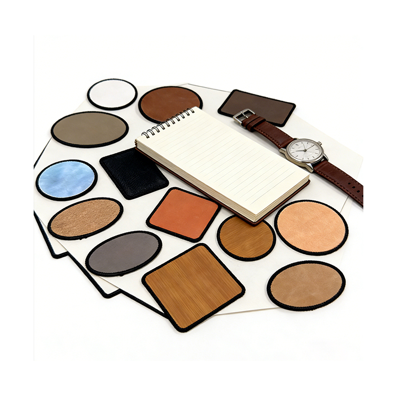 3' x 3' Square Laserable Leatherette Merrow Patch with Adhesive