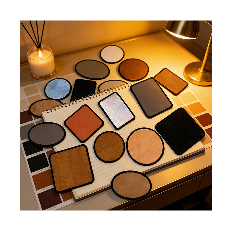 3' x 3' Square Laserable Leatherette Merrow Patch with Adhesive