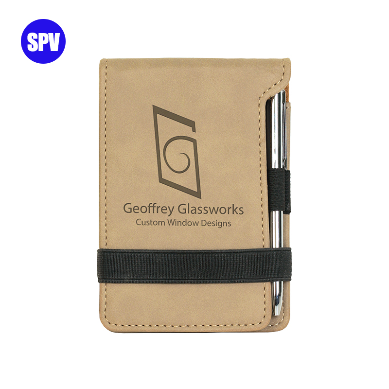 Laserable Leatherette Mini Notepad with Pen Laserable Leatherette Mini Notepad with Pen