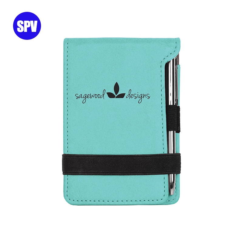 Laserable Leatherette Mini Notepad with Pen Laserable Leatherette Mini Notepad with Pen