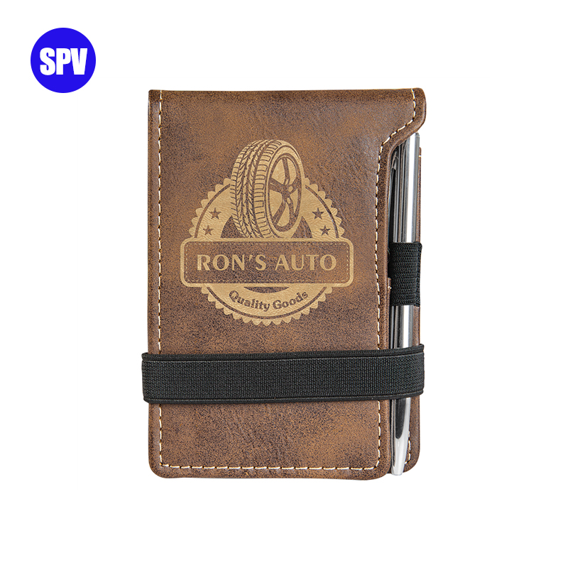 Laserable Leatherette Mini Notepad with Pen Laserable Leatherette Mini Notepad with Pen